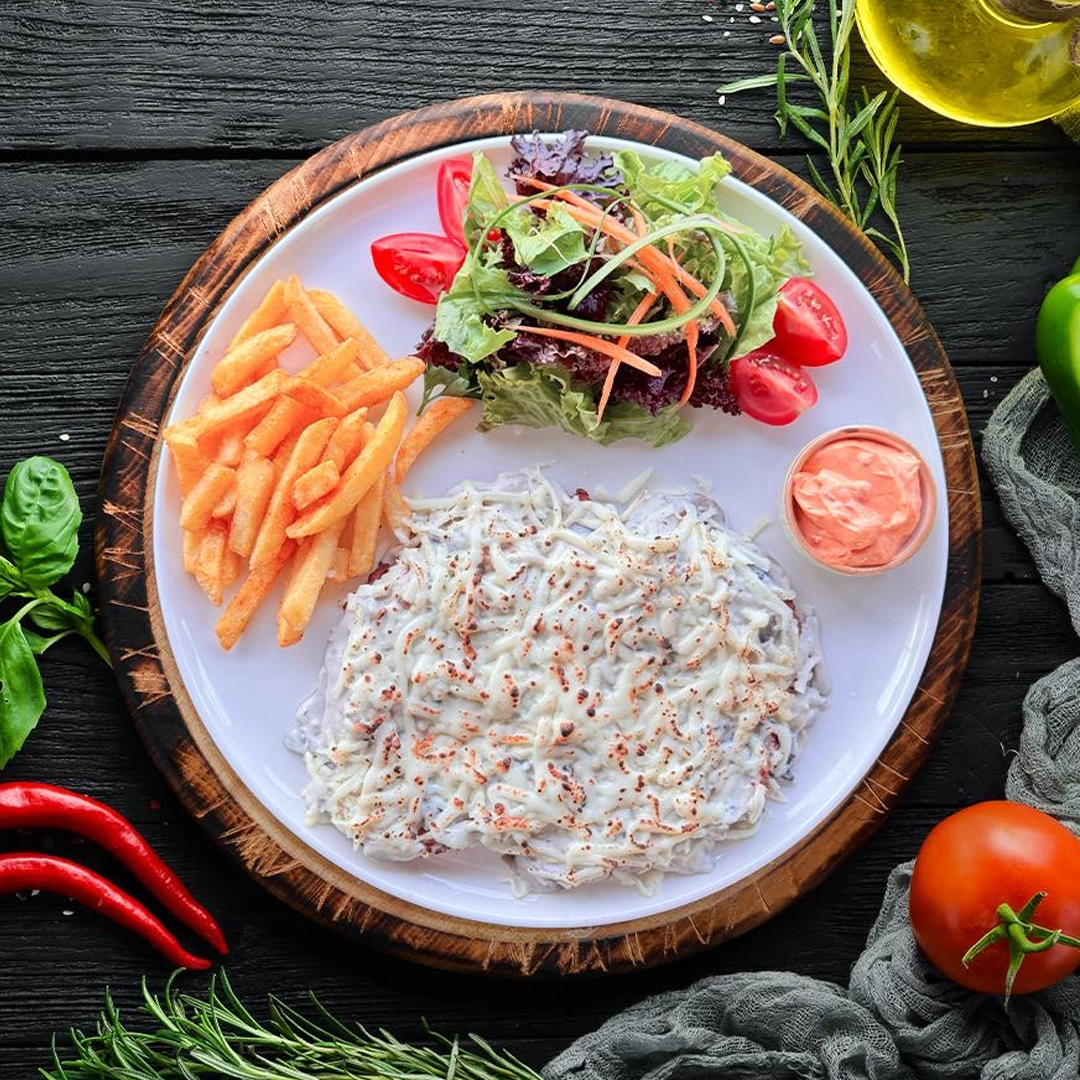 Ballı hardallı şinitzel