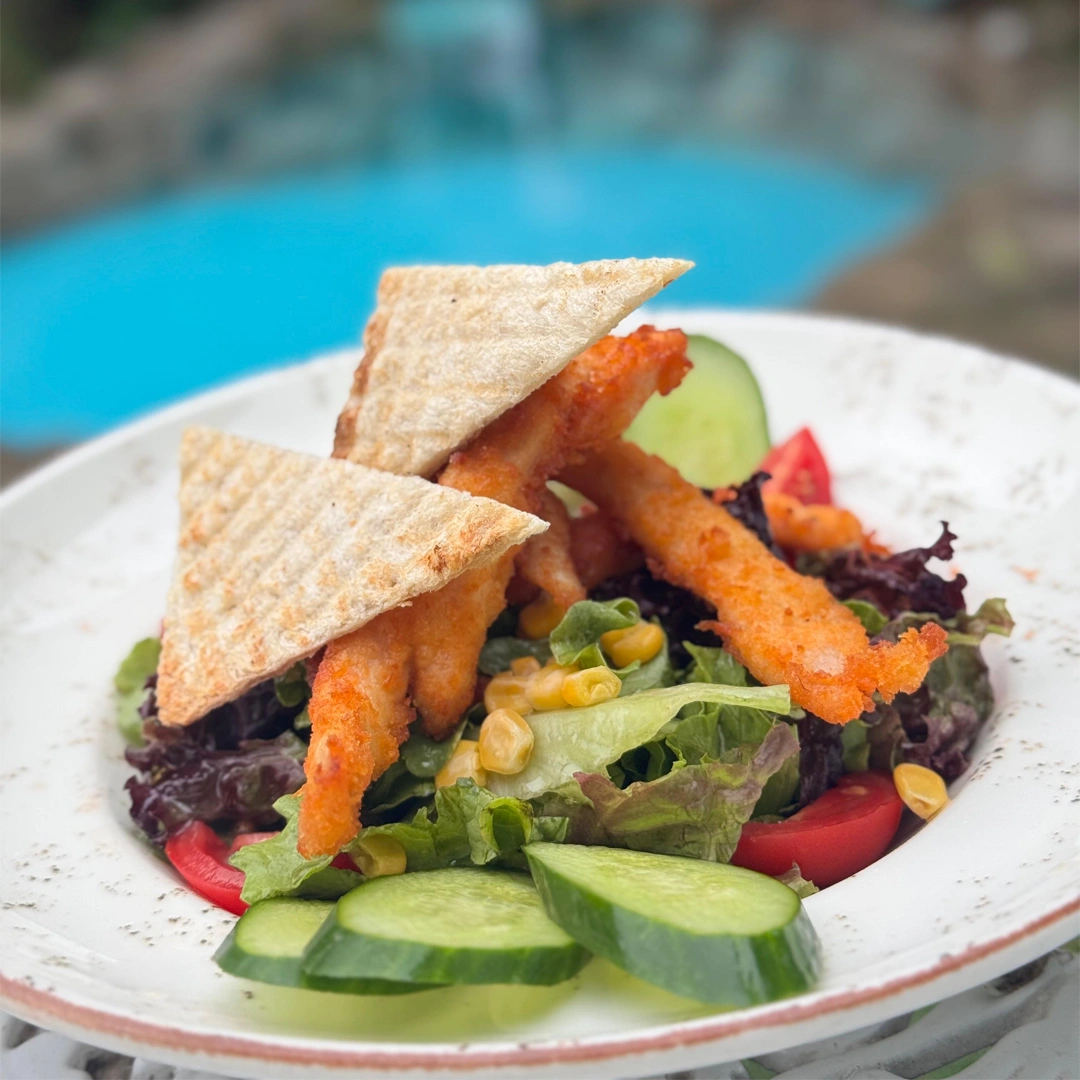 Chicken fingers salata